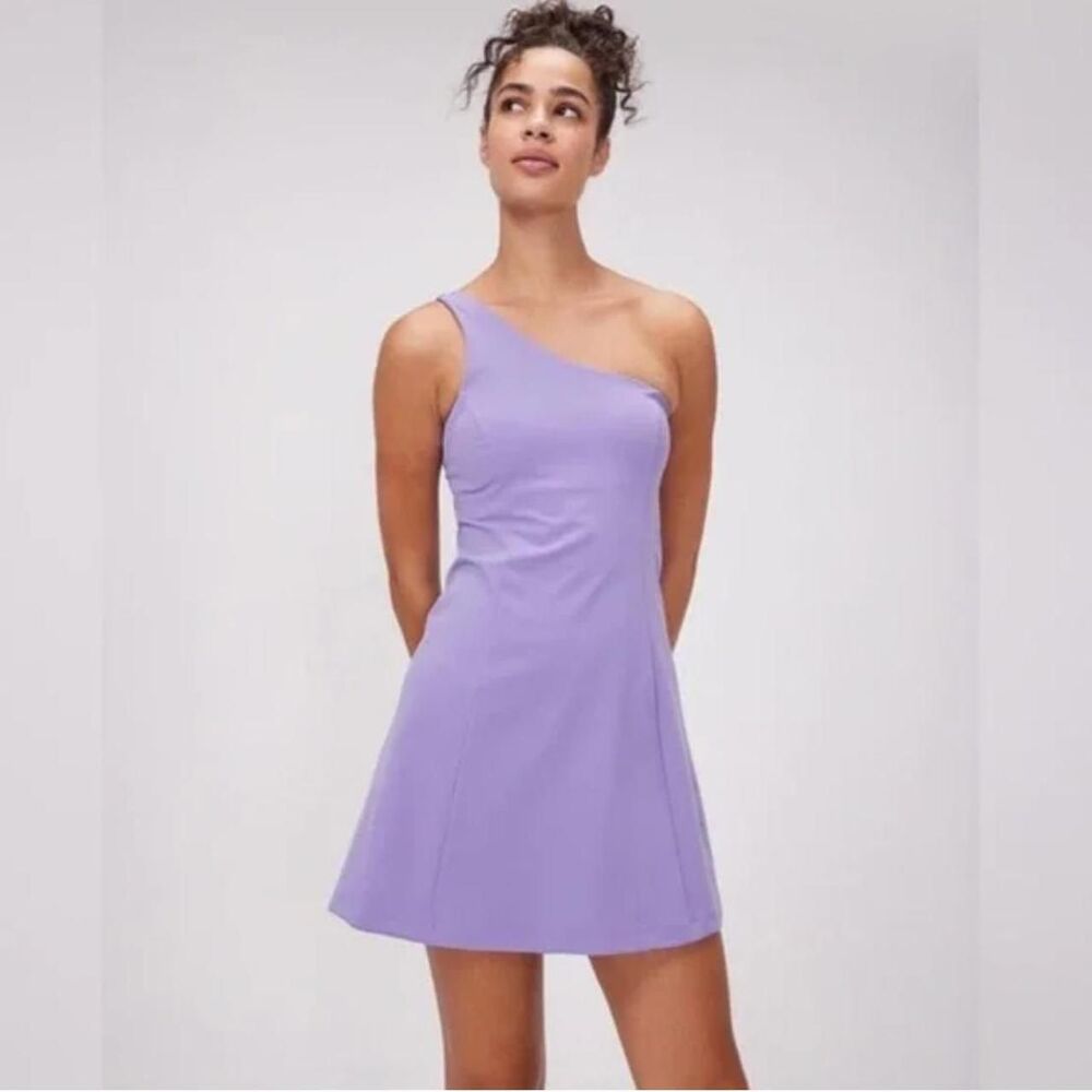 Outdoor Voices One Shoulder Exercise Dress Purple Size Small Active Dress